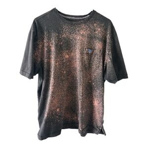 Tommy Bahama Relax Bleach Dyed Distressed Pocket Tee Large Upcycled Shirt